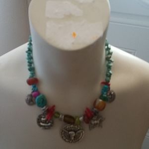 Cowgirls Turquoise Necklace with matching earrings
